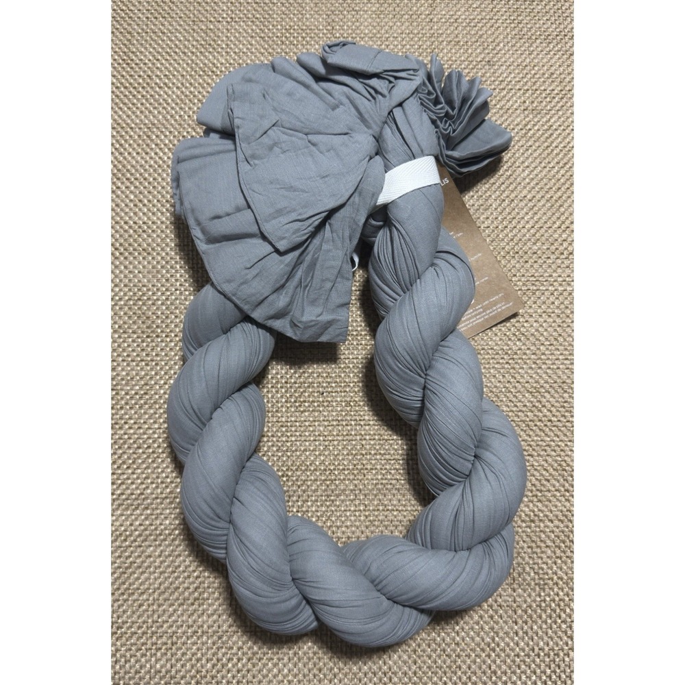 West Elm Gray Crinkle Plisse Duvet Cover TWIN Gray New Bedding - Picture 2 of 4